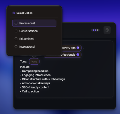 Fill in dynamic placeholders